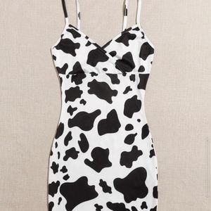 Bodycon Cow Print Tube Dress